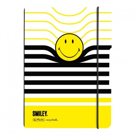 CAIET MY.BOOK FLEX A5 40F 80 GR PATRATELE COPERTA PP, SMILEY WORLD B Y STRIPES