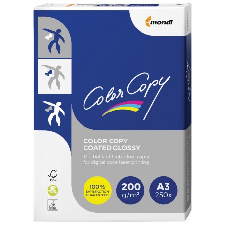 CARTON COLOR COPY COATED GLOSSY A4, 250 g/mp (lucios), 200 coli/top