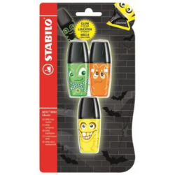 Textmarker Stabilo Boss Mini Ghost, 3 buc.blister