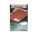 BUZUNAR AUTOADEZIV PVC POCKETFIX 57x90 mm, 10 buc/set, DURABLE