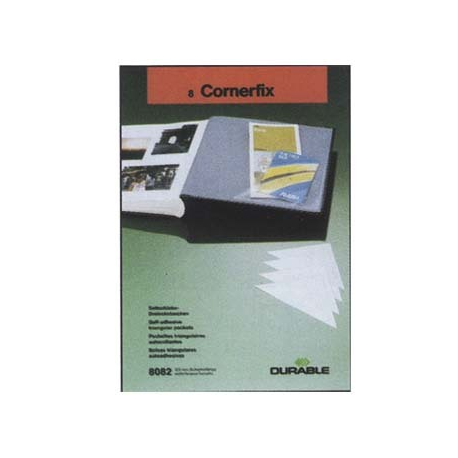 BUZUNAR AUTOADEZIV PVC CORNERFIX 75x125 mm, 8 buc/set, DURABLE