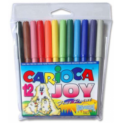 Markere Carioca Joy, varf 2 mm, 10 culori/cutie