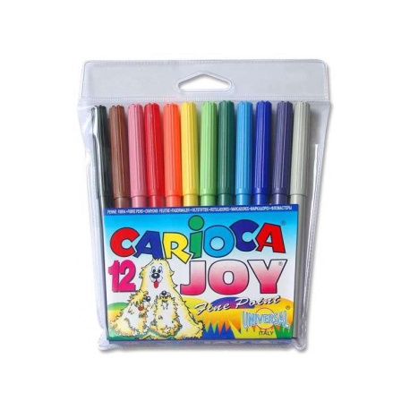 Markere Carioca Joy, varf 2 mm, 10 culori/cutie