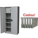 FISET METALIC CU 3 RAFTURI SI CASETA 900x400x1800 cm, 40 kg/polita, PLUS+CADOU!!! (5 BIBLIORAFT MARMORAT ECONOMY 8 CM)