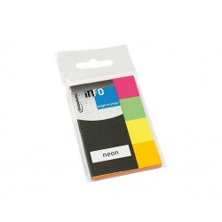 PageMarker 20x50mm 4 culori/set 200 file neon Info Notes