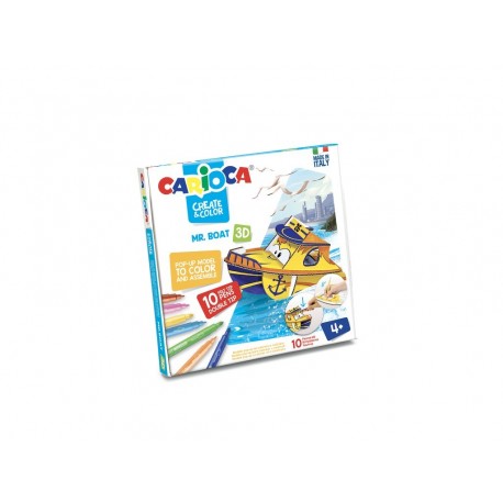 Set creativ Create & Color Carioca Mr. Boat 3D