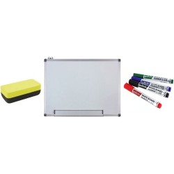 WHITEBOARD MAGNETIC 100x150 cm Extra + Bonus!!! (Set 4 markere+burete)