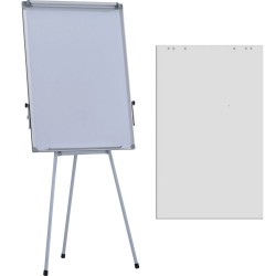 Flipchart magnetic Extra 70x100 cm, inaltime ajustabila + hartie flipchart