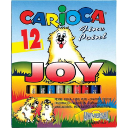 Markere Carioca Joy, varf 2 mm, 12 culori/blister