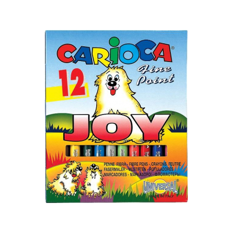 Markere Carioca Joy, varf 2 mm, 12 culori/blister