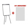 FLIPCHART MAGNETIC 70x100 cm + HARTIE FLIPCHART 70x100 cm, 20 coli/top