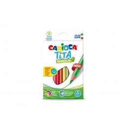 Creioane color Tita Triunghiular Maxi Carioca 12/set