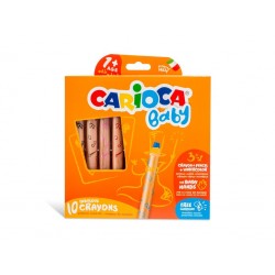 Creioane color 3 in 1 Baby Carioca 10/set