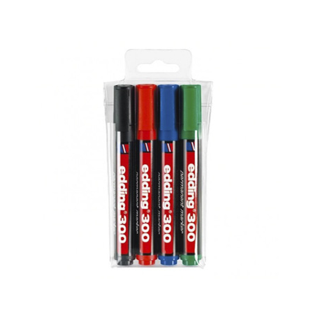 PERMANENT MARKER EDDING 300, 4 buc/set