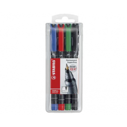 MARKER OHpen PERMANENT STABILO UNIVERSAL, 4 buc/set