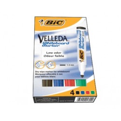 MARKER VELLEDA PENTRU WHITEBOARD, 4 buc/set