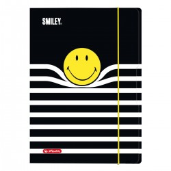 MAPA A3 INCHIDERE CU ELASTIC, MOTIV SMILEY BLACK STRIPES