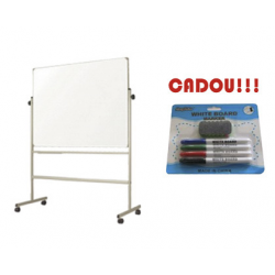 TABLA MAGNETICA SMART PE STAND MOBIL 90X120 cm + CADOU!!! (SET 4 MARKER WHITEBOARD + BURETE)