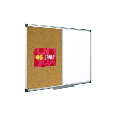 PANOU COMBO 90X120 cm, whiteboard/pluta, BI-OFFICE