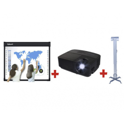 SET: TABLA INTERACTIVA IQBoard DVT92+VIDEOPROIECTOR 3D INFOCUS IN112a+SUPORT DE TAVAN PT. VIDEOPROIECTOR PRB-2