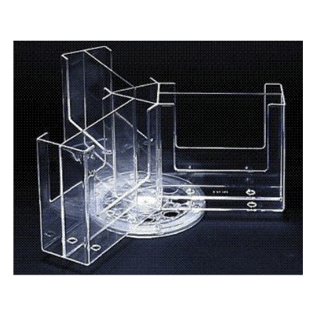 SUPORT BROSURI ROTATIV CU 12 COMPARTIMENTE 1/3 A4
