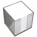 Cub hartie alba 9x9x9cm, cu suport plastic, AURORA