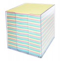 Cub hartie color 9x9x9cm, cu suport plastic, AURORA