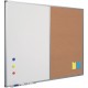 Tabla combi (whiteboard / pluta) 90 x 120 cm, profil aluminiu SL, SMIT