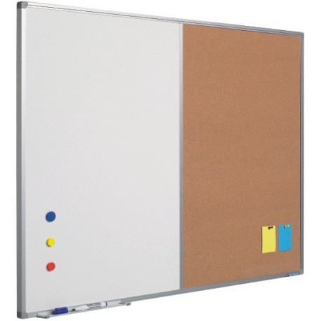 Tabla combi (whiteboard / pluta) 60 x 90 cm, profil aluminiu SL, SMIT