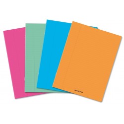 Caiet A5, 36 file - 80g/mp, liniat stanga, coperta PP transparent color, AURORA - dictando