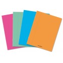 Caiet A5, 36 file - 80g/mp, liniat stanga, coperta PP transparent color, AURORA - dictando