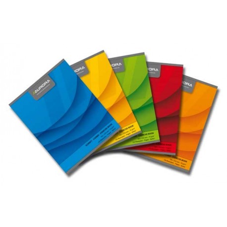 Caiet A5, 60 file - 70g/mp, liniat stanga, coperta carton color, AURORA Office - matematica