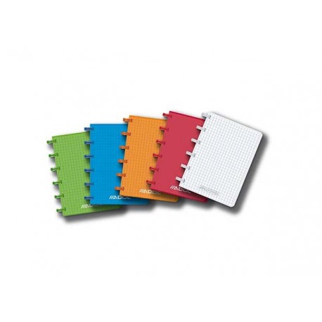 Caiet A6, 72 file - 90g/mp, coperta PP transparent color, AURORA Adoc - matematica