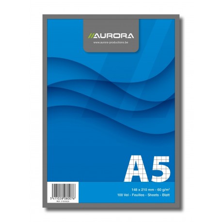 Blocnotes capsat, A5, 100 file - 60g/mp, microperforatii, AURORA Office - matematica