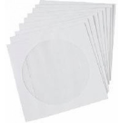 Plic CD alb autoadeziv (124x124mm) cu fereastra, 25buc/set