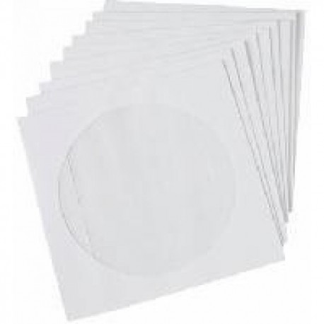 Plic CD alb autoadeziv (124x124mm) cu fereastra, 25buc/set