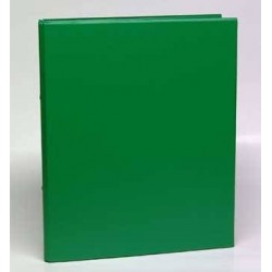 Caiet mecanic 2 inele - D25mm, coperti carton plastifiat PVC, A4, AURORA - verde