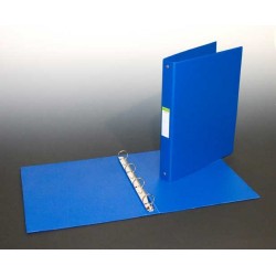 Caiet mecanic 4 inele - D25mm, coperti carton plastifiat PVC, A4, AURORA - albastru
