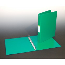 Caiet mecanic 4 inele - D25mm, coperti carton plastifiat PVC, A4, AURORA - verde