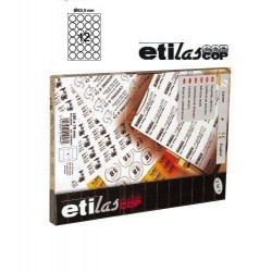 Etichete autoadezive rotunde (D63,5), 12/A4, 100 coli/top, ETILASCOP - albe