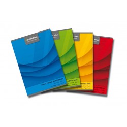 Caiet A4, 60 file - 70g/mp, liniat stanga, coperta carton color, AURORA Office - matematica