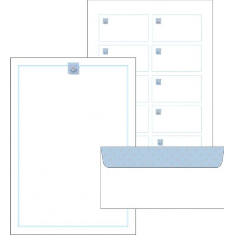 Hartie carti de vizita microperforate Quatro Silver, A4, 200g/mp, 25 coli/set, Geographics