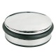 Opritor metalic, pentru usa, rotund, cu inel de cauciuc, ALCO Design - argintiu