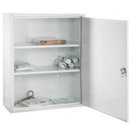 Cutie metalica de prim ajutor, dimensiuni 45 x 36 x 15cm, usa metalica, ALCO - alba
