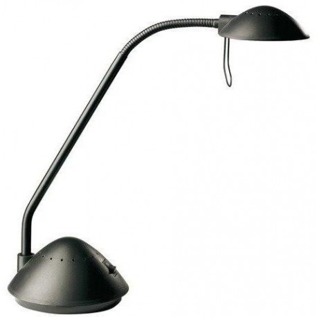 Lampa de birou cu brat flexibil, 20W - halogen, ALCO - neagra