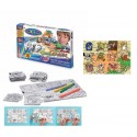 Puzzle de colorat, 36 piese + 24 carioca lavabile, CARIOCA Monsters