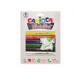 Vopsea textile 6 culori/blister, CARIOCA Sleek
