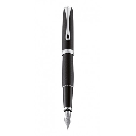 DIPLOMAT Excellence A - Lapis Black Matt Chrome - stilou cu penita M, din otel inoxidabil