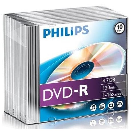 DVD-R 4.7GB Slimcase, 16x, PHILIPS