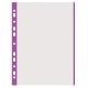 Folie protectie cu margine color, 40 microni, 100folii/set, DONAU - margine violet